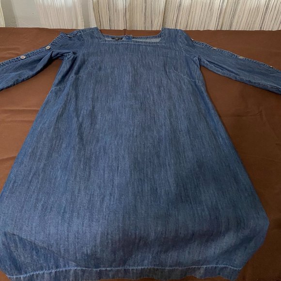 Talbots,6p , Long Sleeve Denim Dress, - Picture 2 of 5